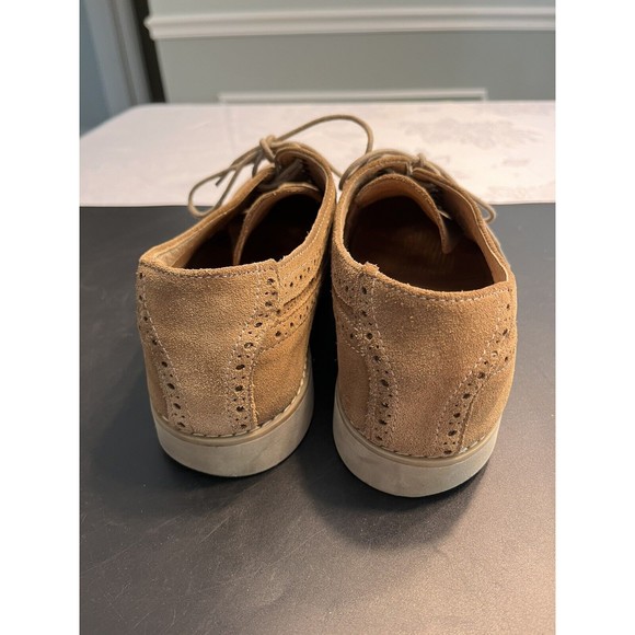 Johnston & Murphy Wingtip Dress Shoes Suede Brown Leather Lace Up Men’s 8M - Picture 5 of 16